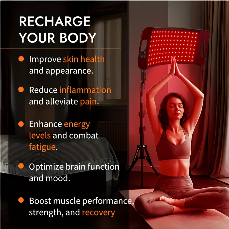 Cleared Red Light for Face and Body, Red Infrared Light Lamp with Stand LED 660nm Red Light-& 850nm Infrared Light Device for Body