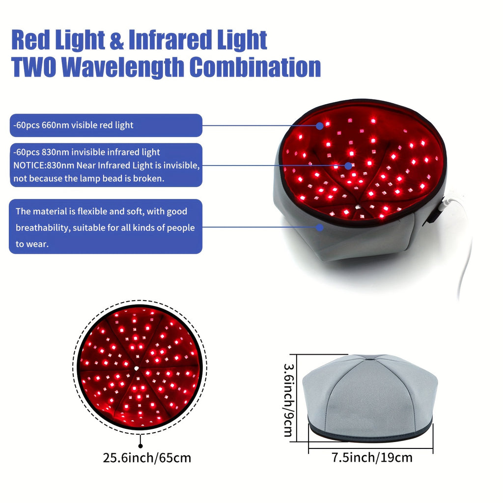 FDA cleared Hot Red Light Light Cap with 660nm and 830nm for Hair Re-growth Home Use red light medical grade