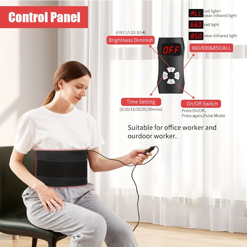 Red Light Therapy Pad For Body Pain NIR Deep Therapy For Back Knee Hands Feet Relief Portable 660nm 850nm Home Heating Light Therapy Wrap Belt Gift For Women Men