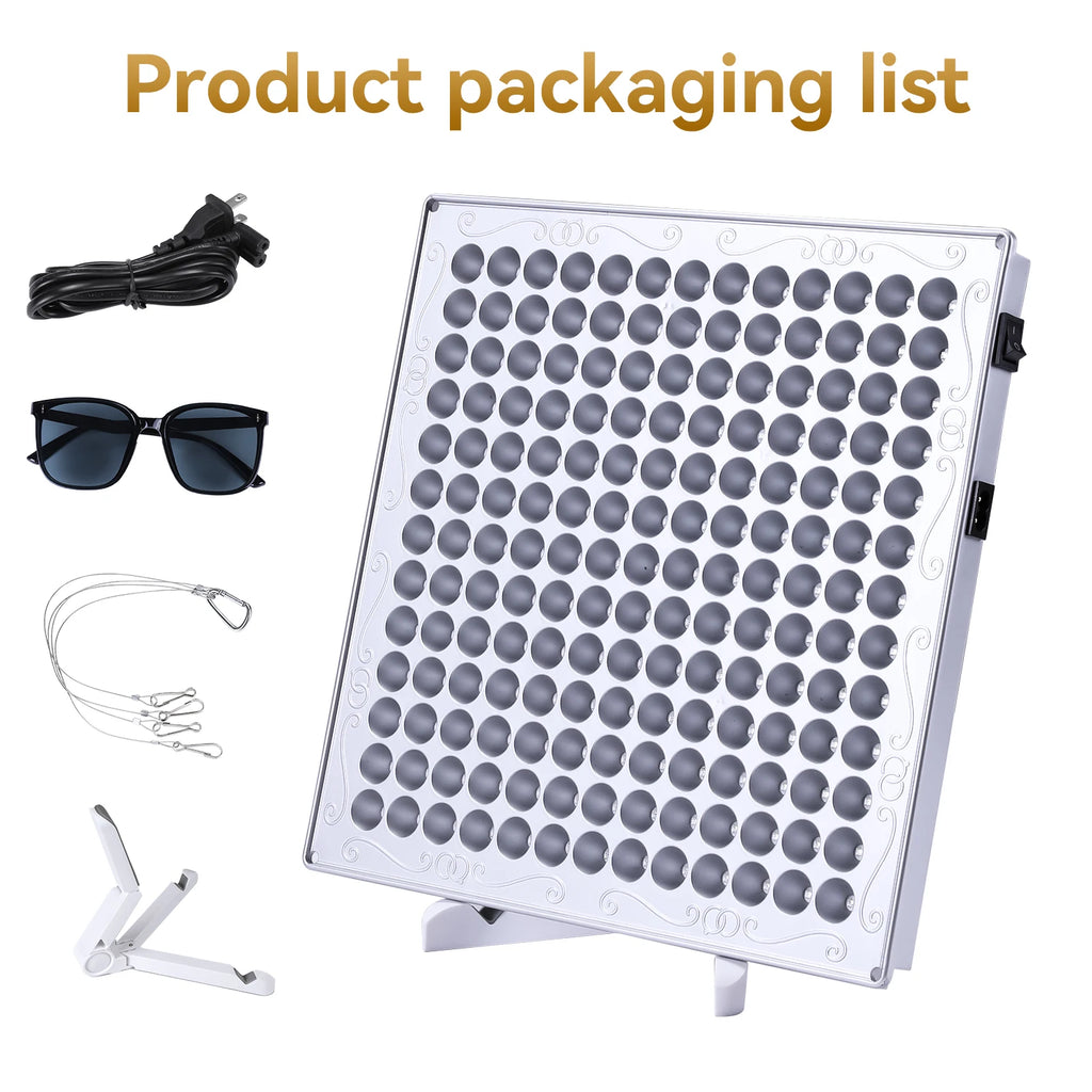 45W LED Panel with Deep 660nm & 850nm Light LED Red Light Therapy Device Combo for Skin Beauty, Muscle & Joint Pain Relief