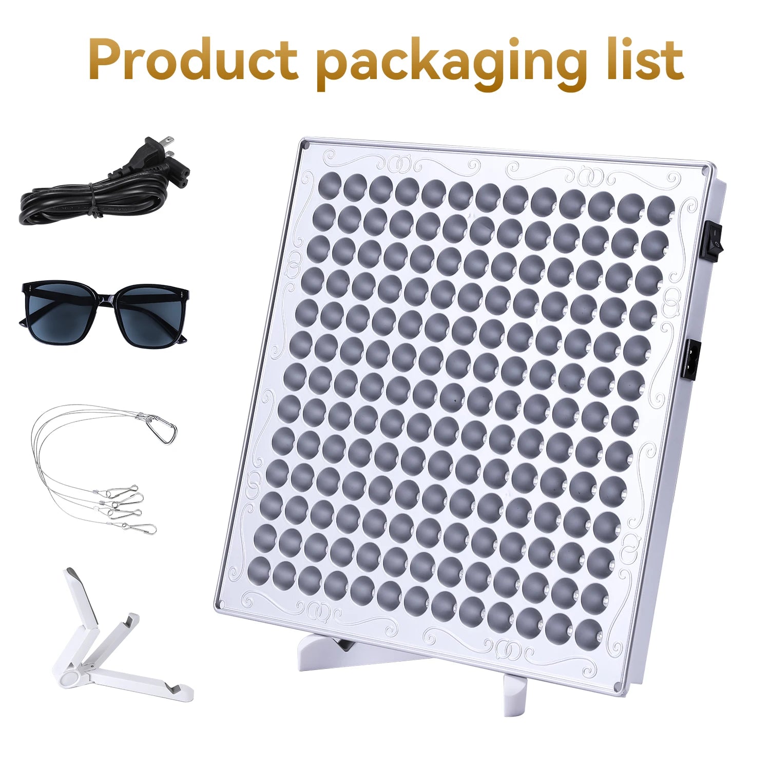 45W LED Panel with Deep 660nm & 850nm Light LED Red Light Therapy Device Combo for Skin Beauty, Muscle & Joint Pain Relief