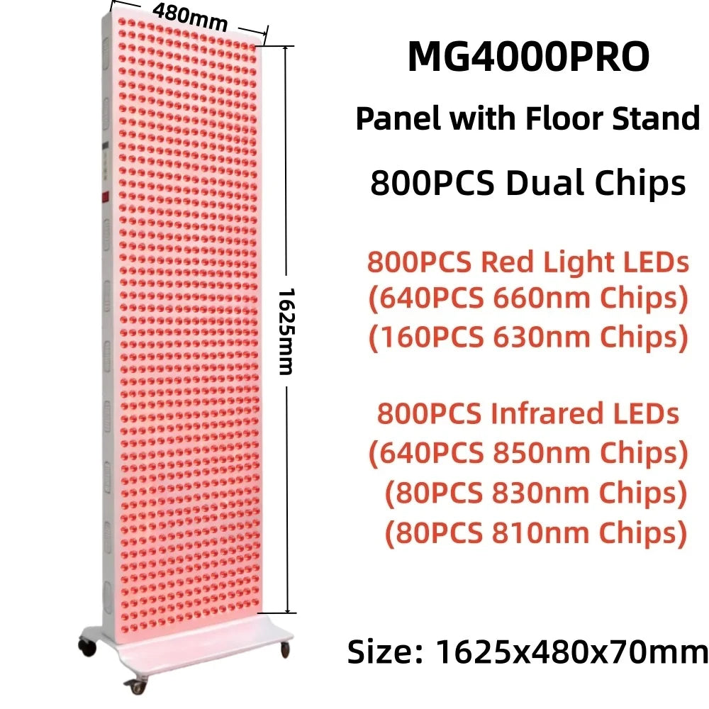 LED Red Light Therapy Panel Dual Chip 630nm 660nm 810nm 830nm 850nm Near Infrared Therapy Light LED Beauty Devices For Full Body