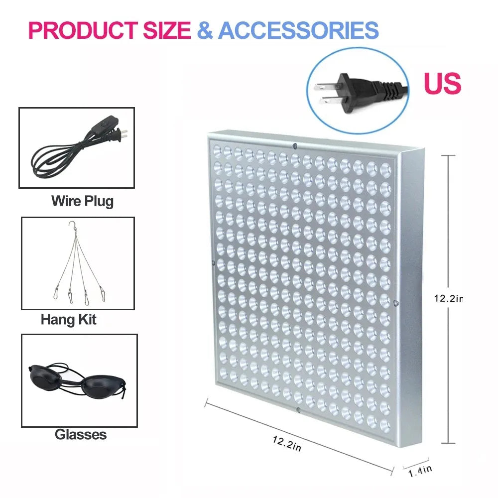 NEW LED Light Therapy Panel 45W Body Pain Relief Treatment 660nm 850nm Near Infrared Full Body Face Anti Aging Red Grow Light