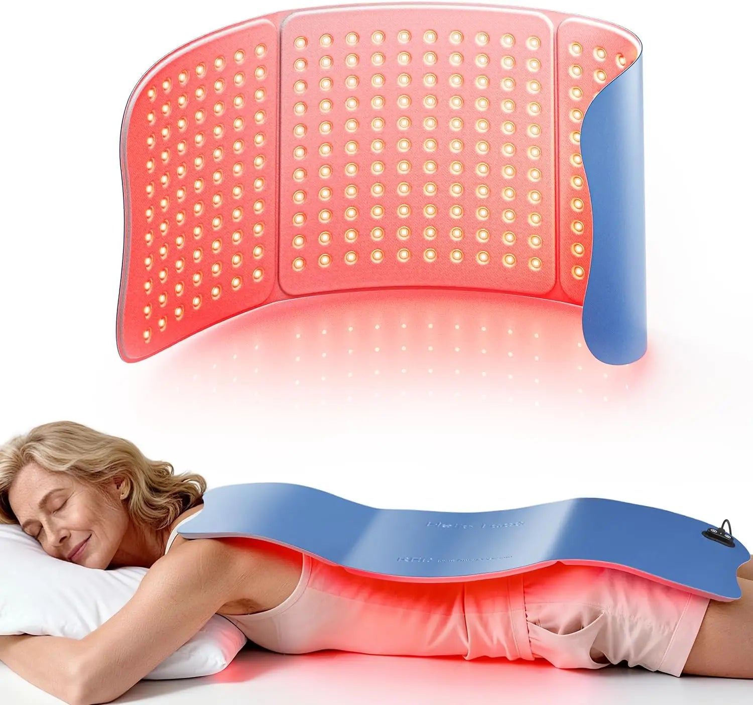 Large Red Light Therapy for Body 264 Triple-Chip LED Near Infrared 660nm & 850nm Red Light Therapy Mat 30'' x 12'' for Full Body