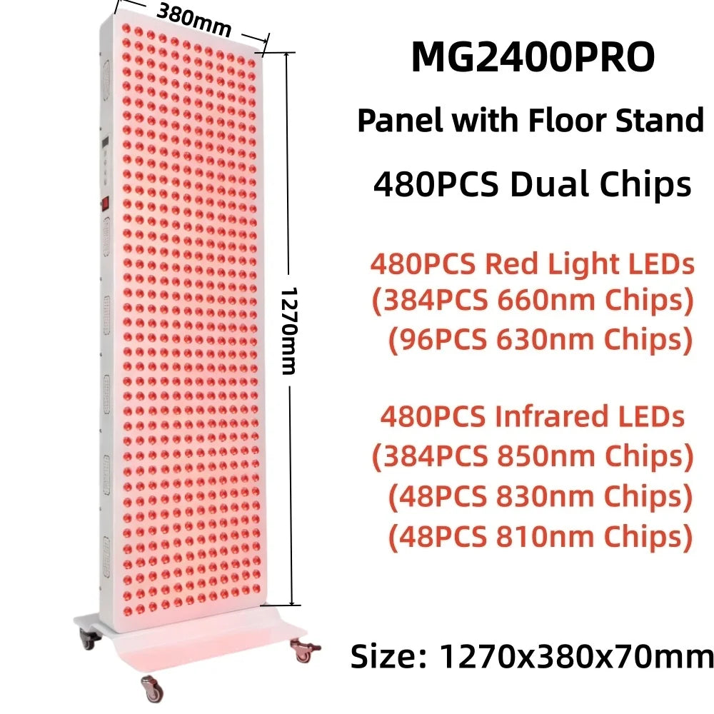 LED Red Light Therapy Panel Dual Chip 630nm 660nm 810nm 830nm 850nm Near Infrared Therapy Light LED Beauty Devices For Full Body