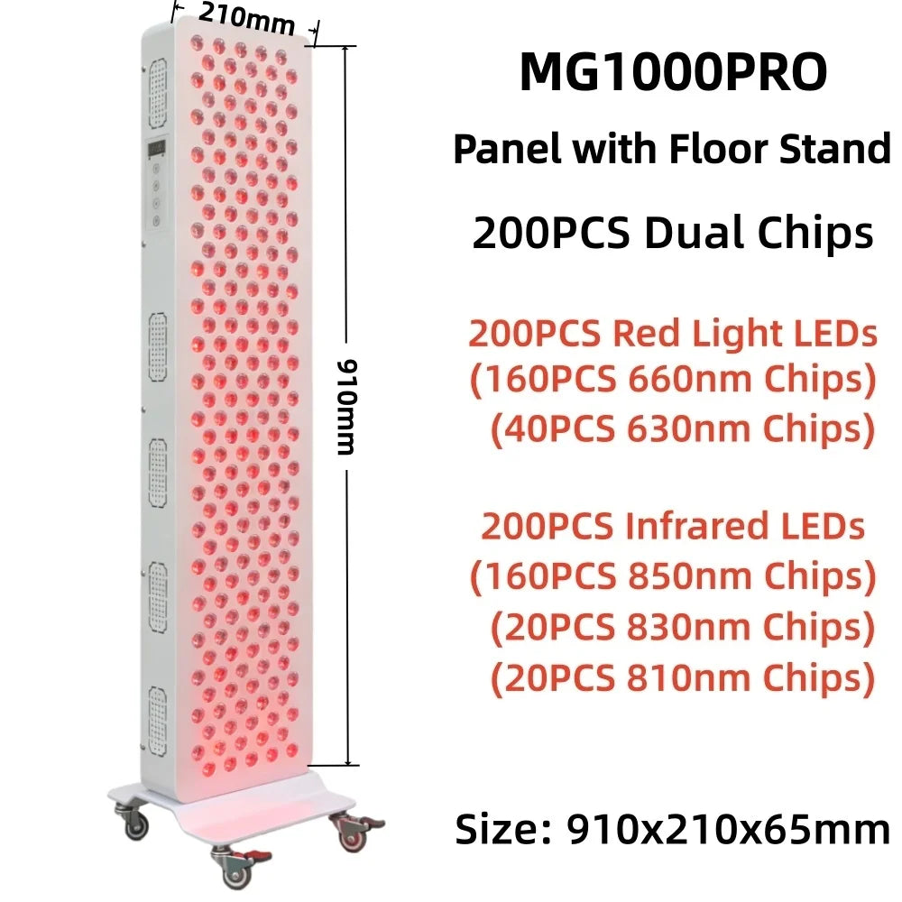 LED Red Light Therapy Panel Dual Chip 630nm 660nm 810nm 830nm 850nm Near Infrared Therapy Light LED Beauty Devices For Full Body