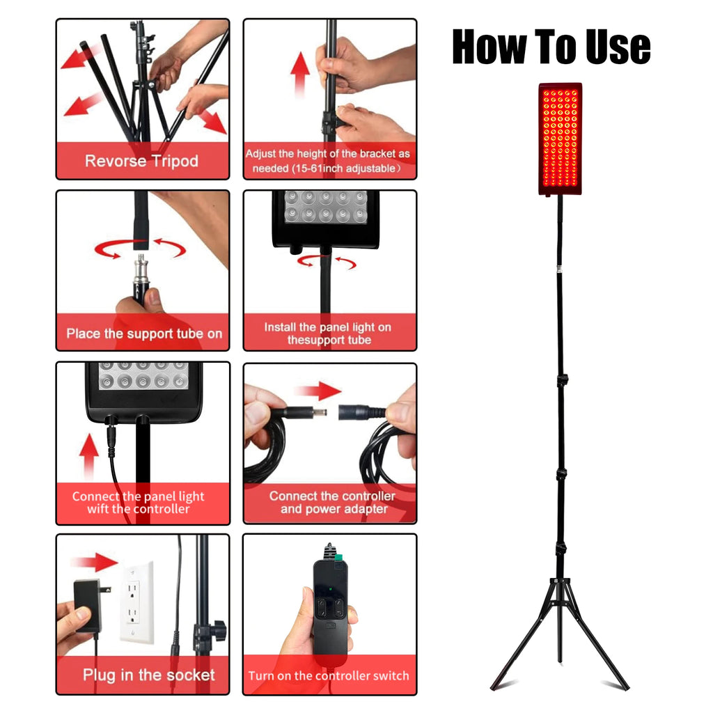 Red Light Therapy Panel Lamp LED 660nm 850nm Near Infrared Device Knee Body Pain Relief Facial Anti Aging Face Skin Care Beauty