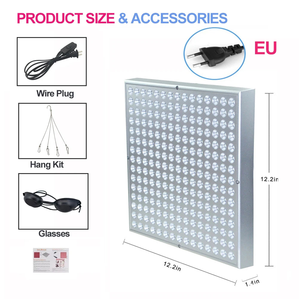 NEW LED Light Therapy Panel 45W Body Pain Relief Treatment 660nm 850nm Near Infrared Full Body Face Anti Aging Red Grow Light