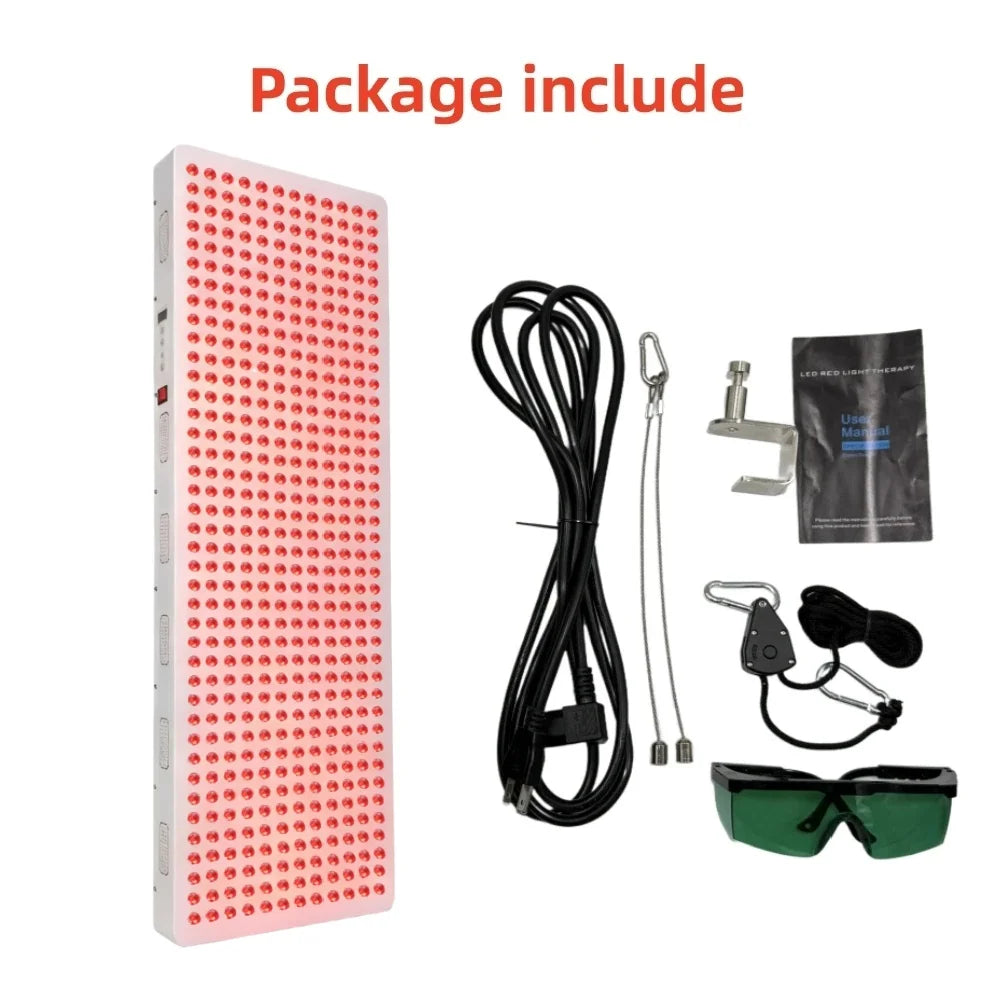 LED Red Light Therapy Panel Dual Chip 630nm 660nm 810nm 830nm 850nm Near Infrared Therapy Light LED Beauty Devices For Full Body