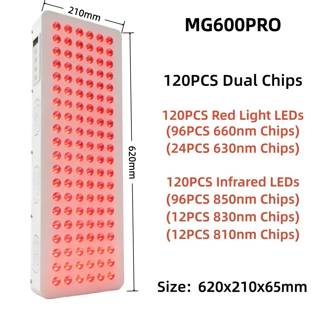 LED Red Light Therapy Panel Dual Chip 630nm 660nm 810nm 830nm 850nm Near Infrared Therapy Light LED Beauty Devices For Full Body