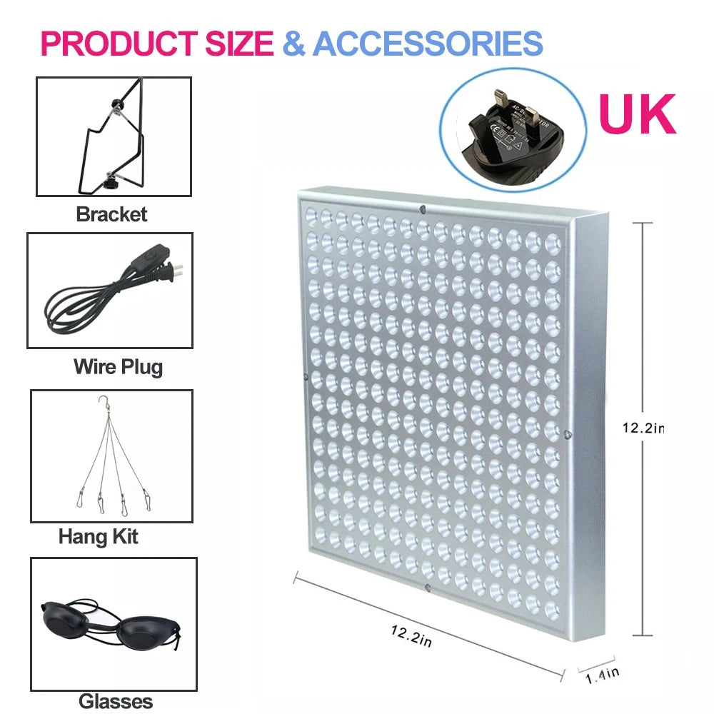 NEW LED Light Therapy Panel 45W Body Pain Relief Treatment 660nm 850nm Near Infrared Full Body Face Anti Aging Red Grow Light