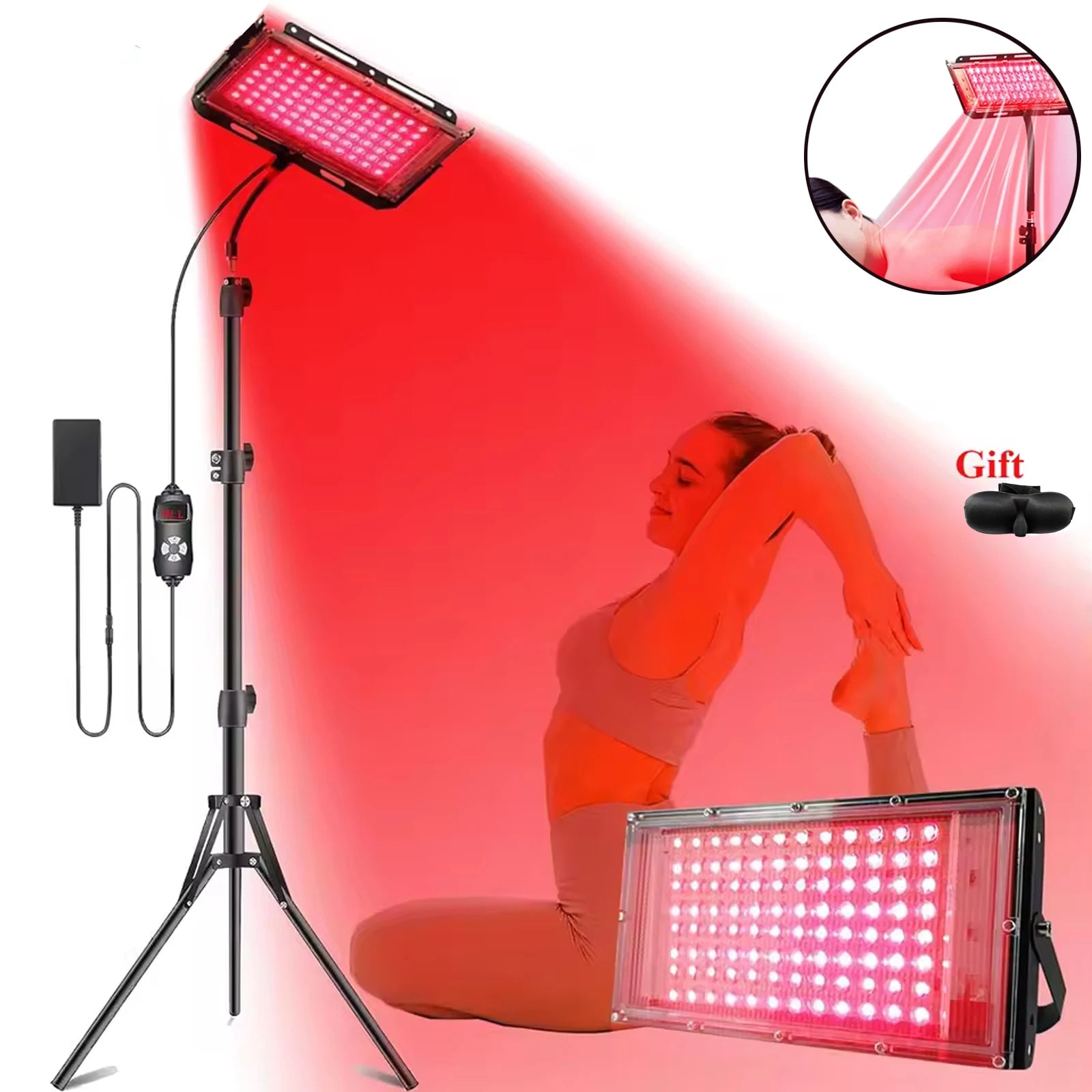 96 LEDs Red Light Therapy Lamp for Full Body Infrared Light Device Face Body Pain Stress Relief Daily Skin Care 660nm 850nm