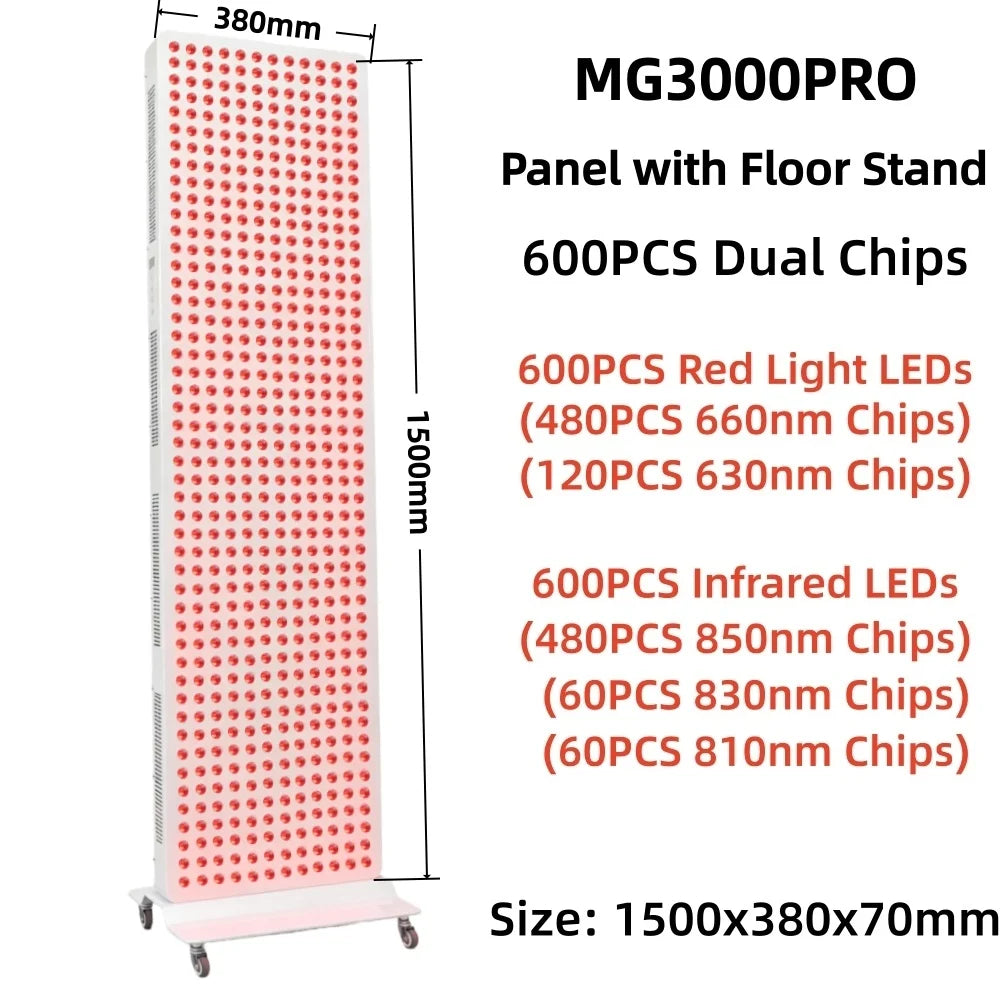 LED Red Light Therapy Panel Dual Chip 630nm 660nm 810nm 830nm 850nm Near Infrared Therapy Light LED Beauty Devices For Full Body
