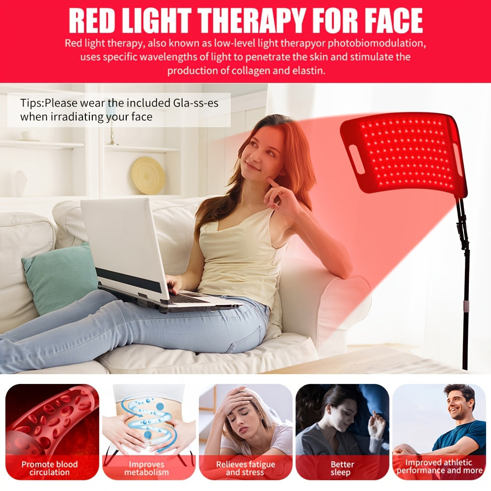 Cleared Red Light for Face and Body, Red Infrared Light Lamp with Stand LED 660nm Red Light-& 850nm Infrared Light Device for Body